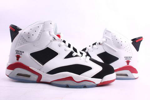 cheap air jordan 6 retro white black red shoes