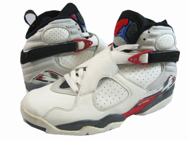 air jordan 8 original white black true red shoes - Click Image to Close