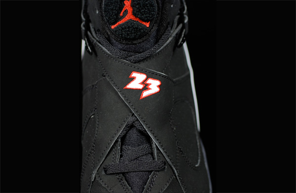 air jordan 8 retro playoffs black varsity red white shoes - Click Image to Close