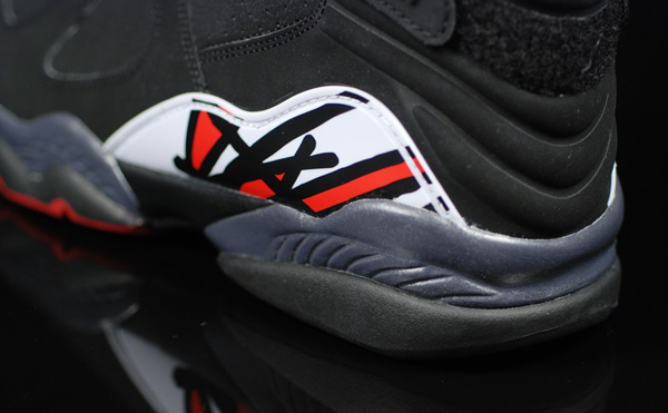 air jordan 8 retro playoffs black varsity red white shoes - Click Image to Close