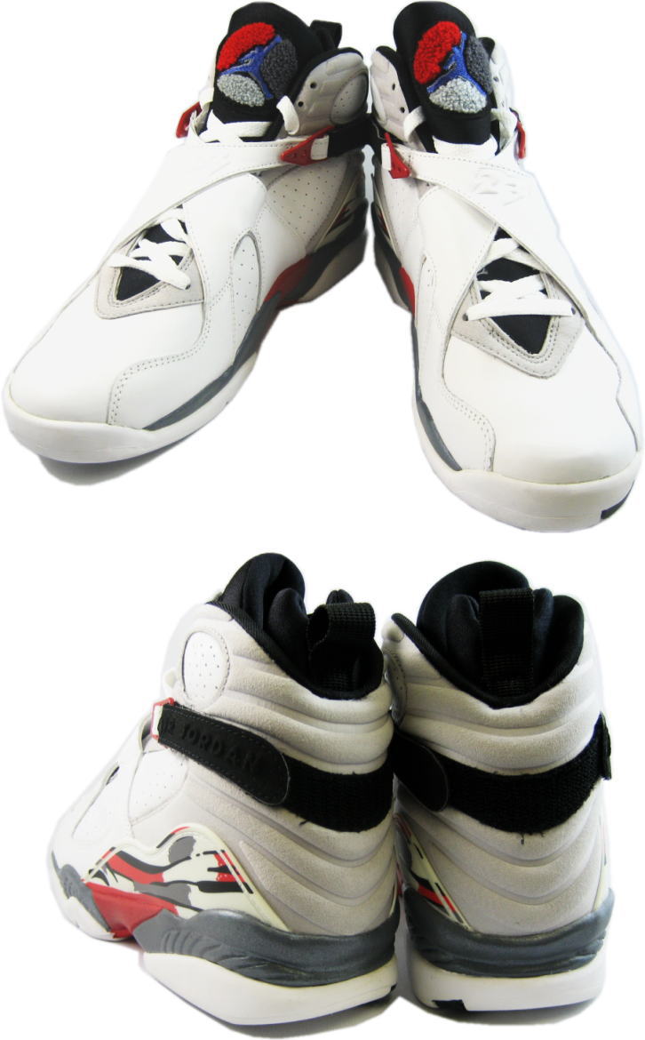 air jordan 8 retro white black true red shoes - Click Image to Close