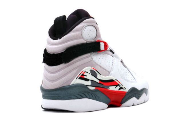 air jordan 8 retro white black true red shoes - Click Image to Close