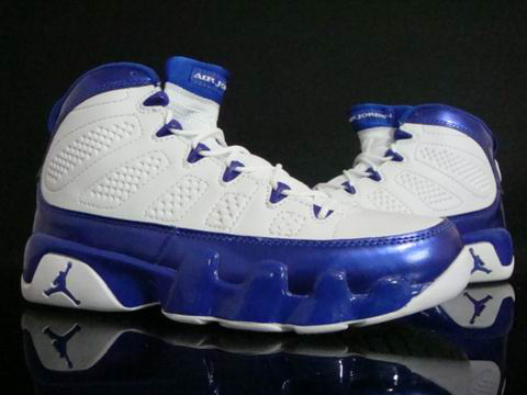 air jordan 9 retro white blue shoes