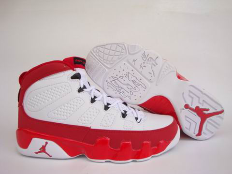 air jordan 9 retro white red shoes